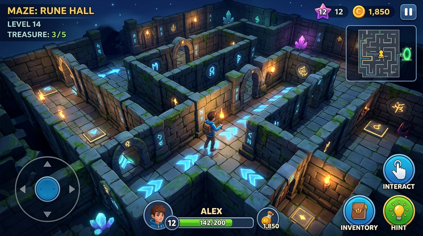 Arrow Escape: Maze Puzzle Out 截图示意（案例为脱敏示意）