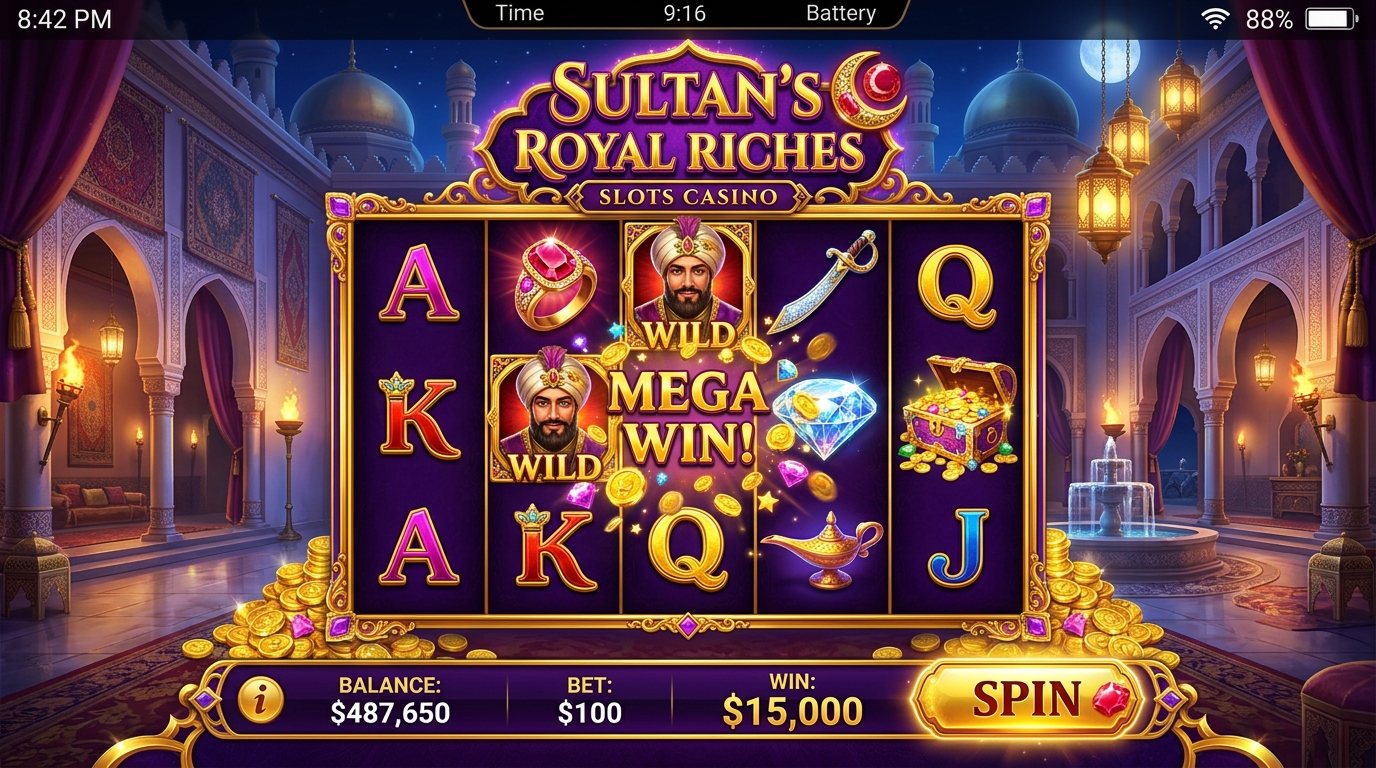 Slots Casual Sultan 截图示意（案例为脱敏示意）
