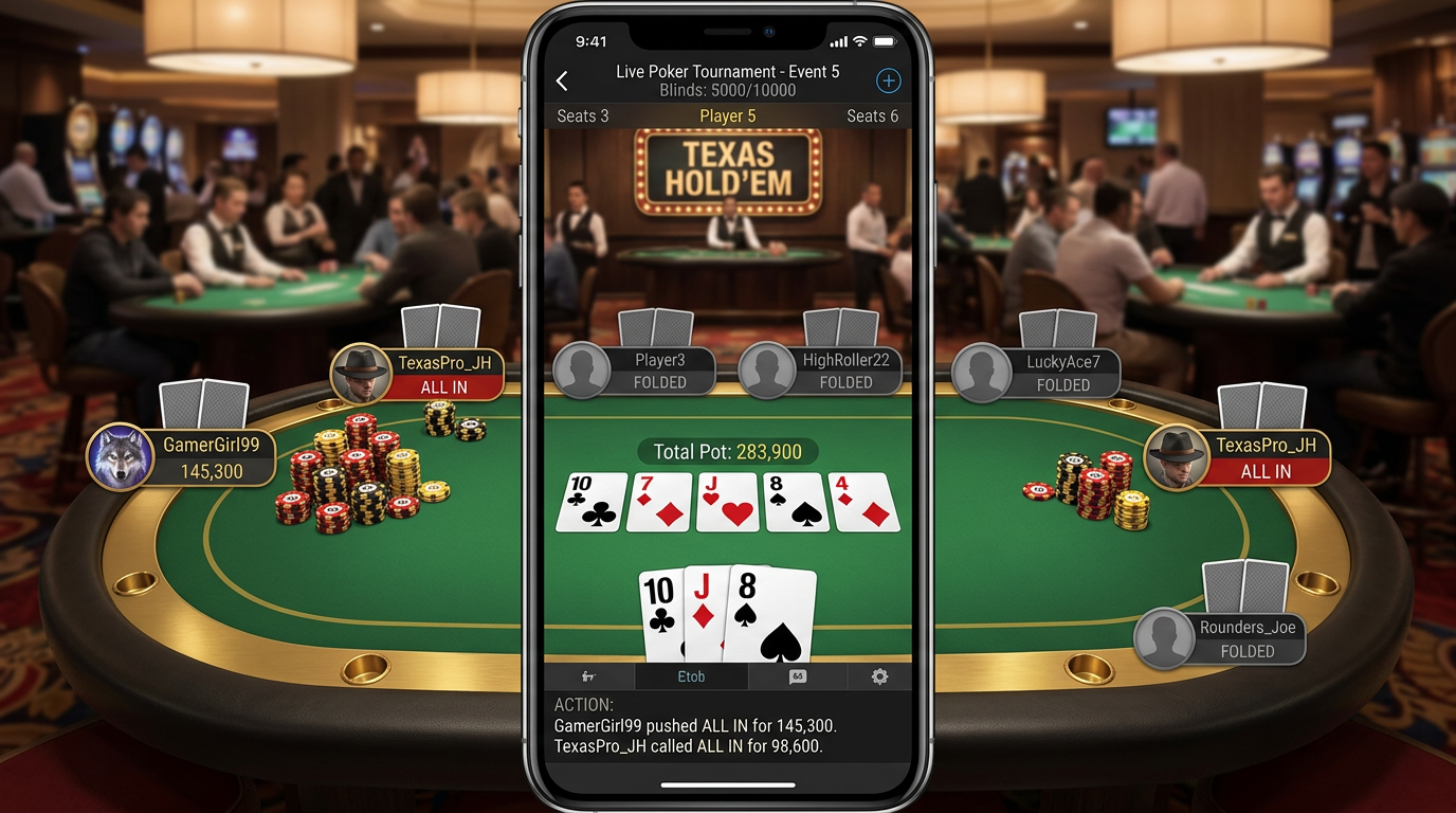 Texas Holdem Poker Games 截图示意（案例为脱敏示意）